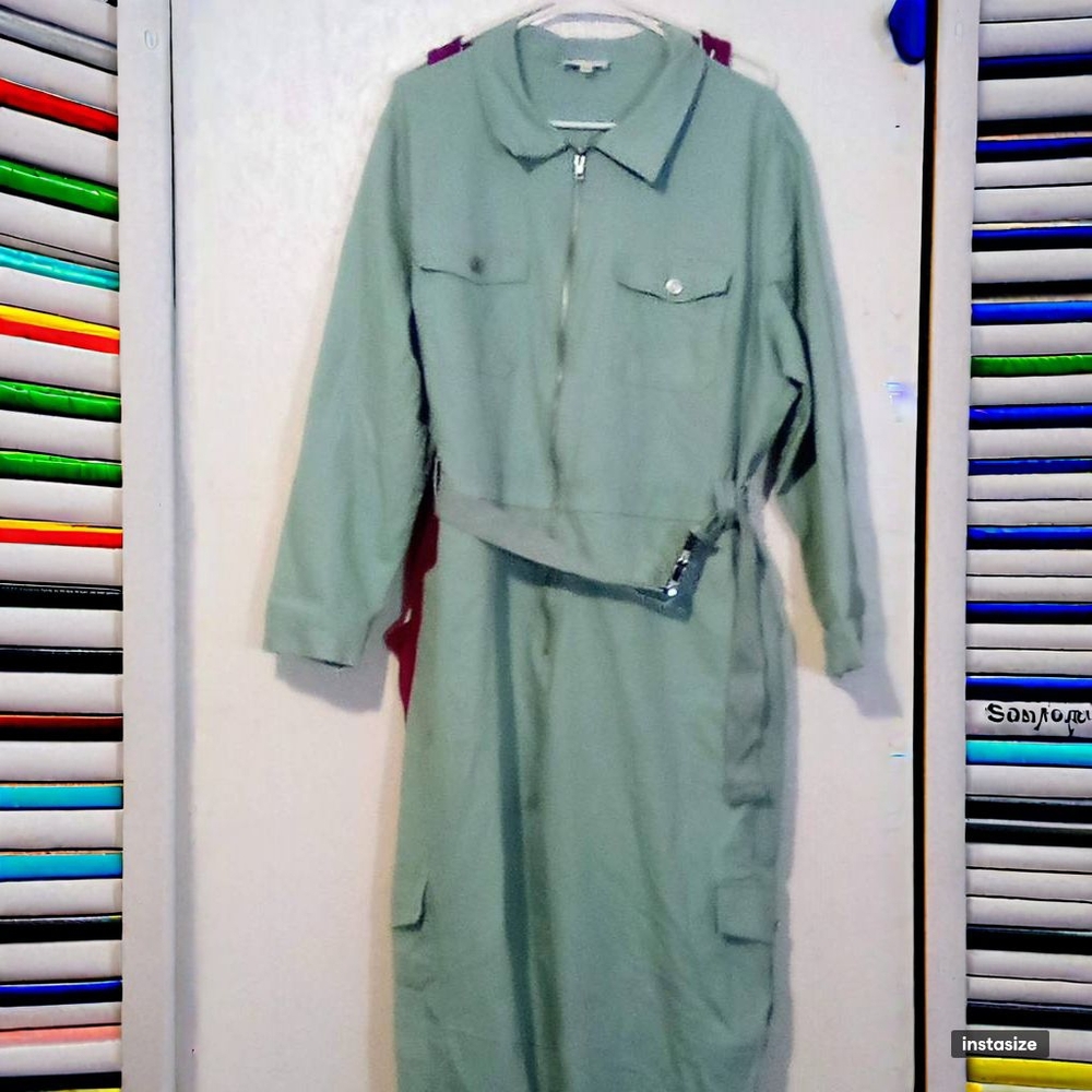 L'ATISTE Sage Green Jumpsuit